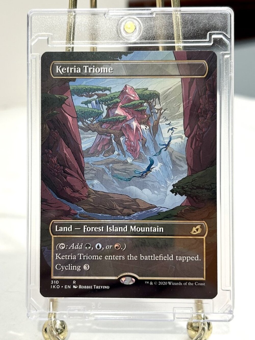 Ketria Triome Ikoria: Lair of Behemoths Variants Borderless Showcase IN MAG CASE